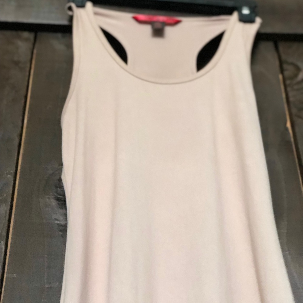 Hot Kiss Long Nude/Tan  Sleeveless Bodycon Dress - Picture 6 of 8